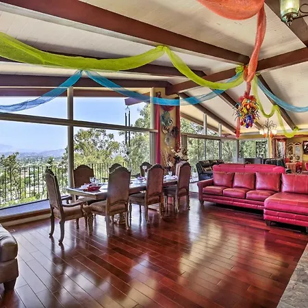 Colorful El Cajon Gem Deck, Garden And Valley Views